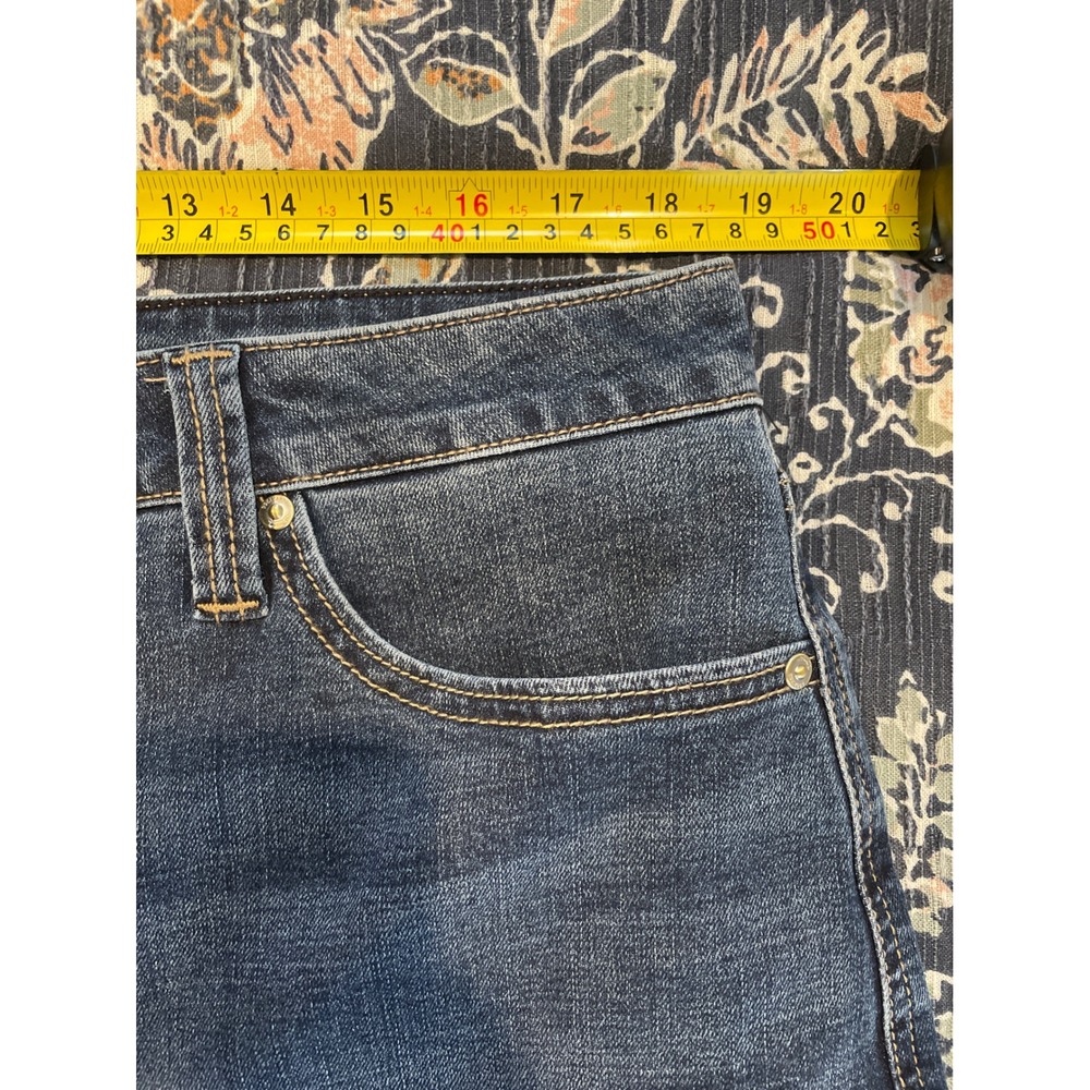 Seven7 High Rise Weekend Short Women's 16 Canyon Blue Clean Hem Plus Size New - Picture 10 of 13